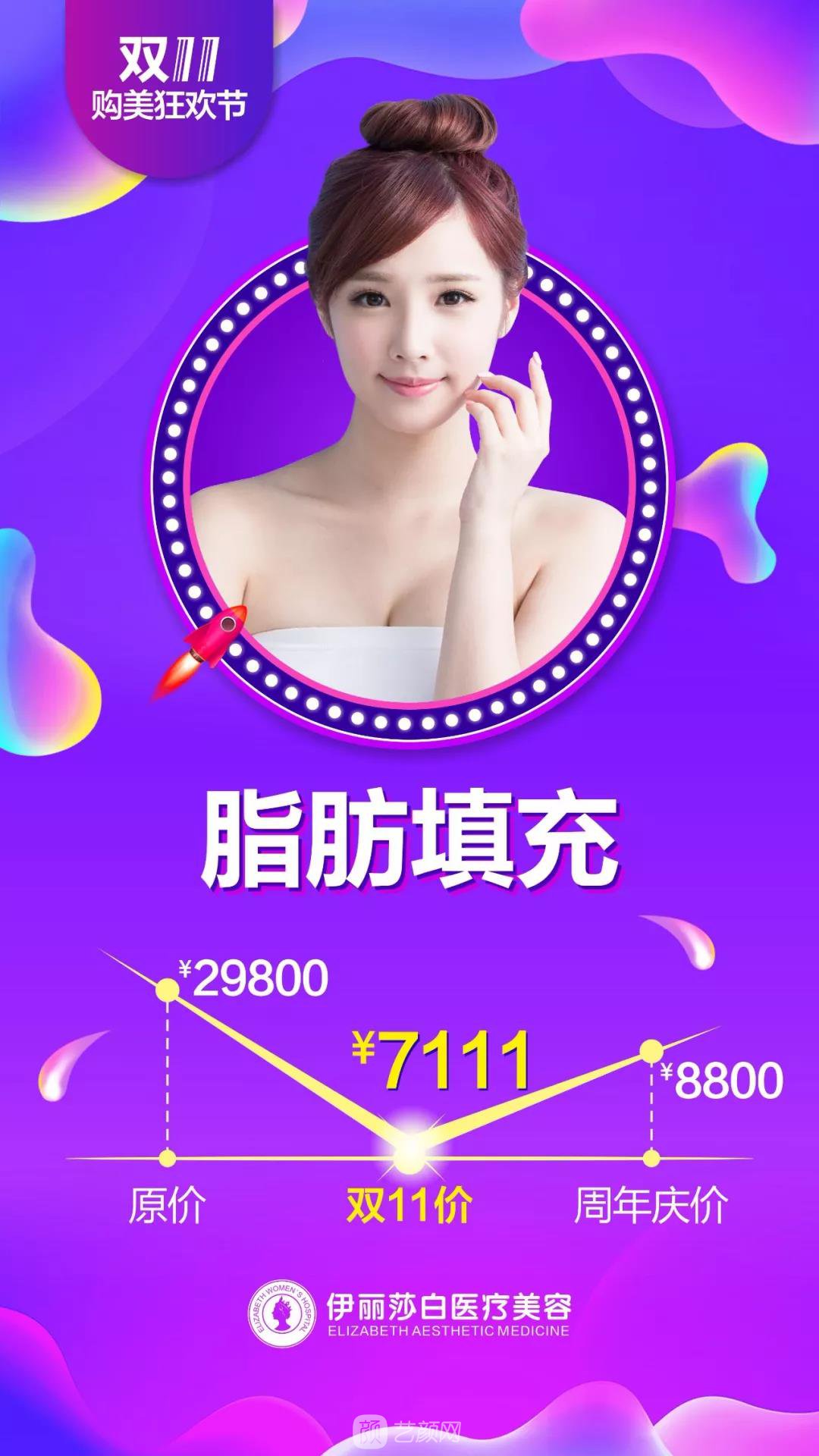 汕头伊丽莎白整形医院双11购美狂欢节优惠价格 安排安排，立马安排